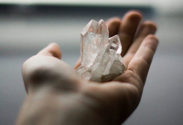 hand with crystal