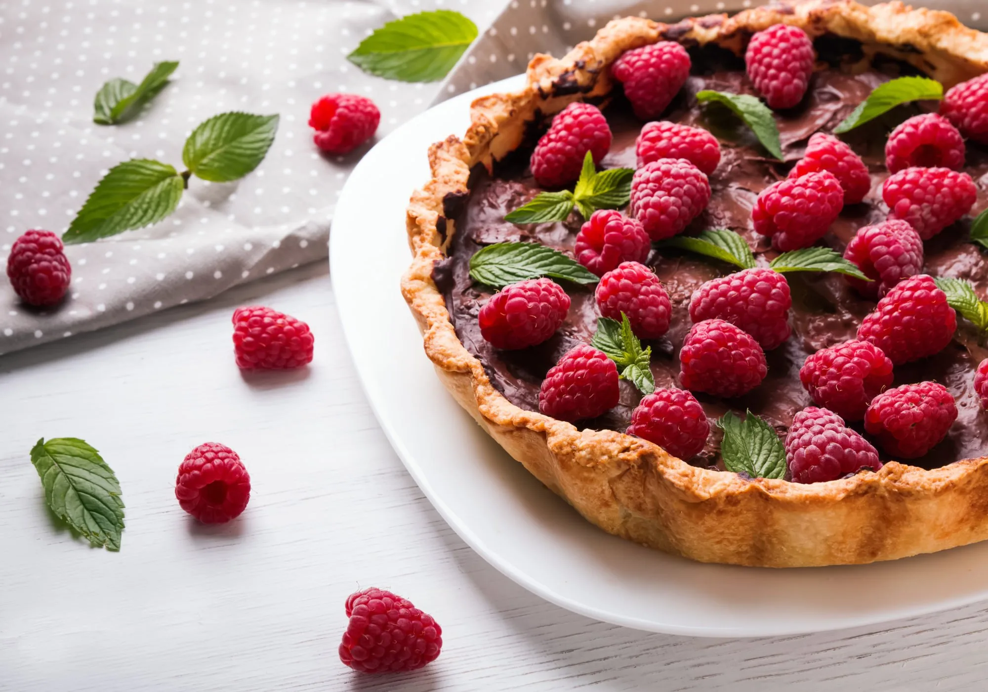 Raspberry & Chocolate Tart: All Natural, Rich And Creamy
