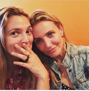 Cameron Diaz on Insta with Drew Barrymore