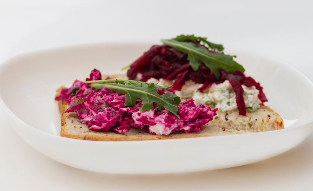 Healthy Holiday Recipes Roasted Beetroot & Cottage Cheese Dip